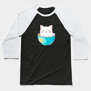 Cute Cat in a bowl Baseball T-Shirt